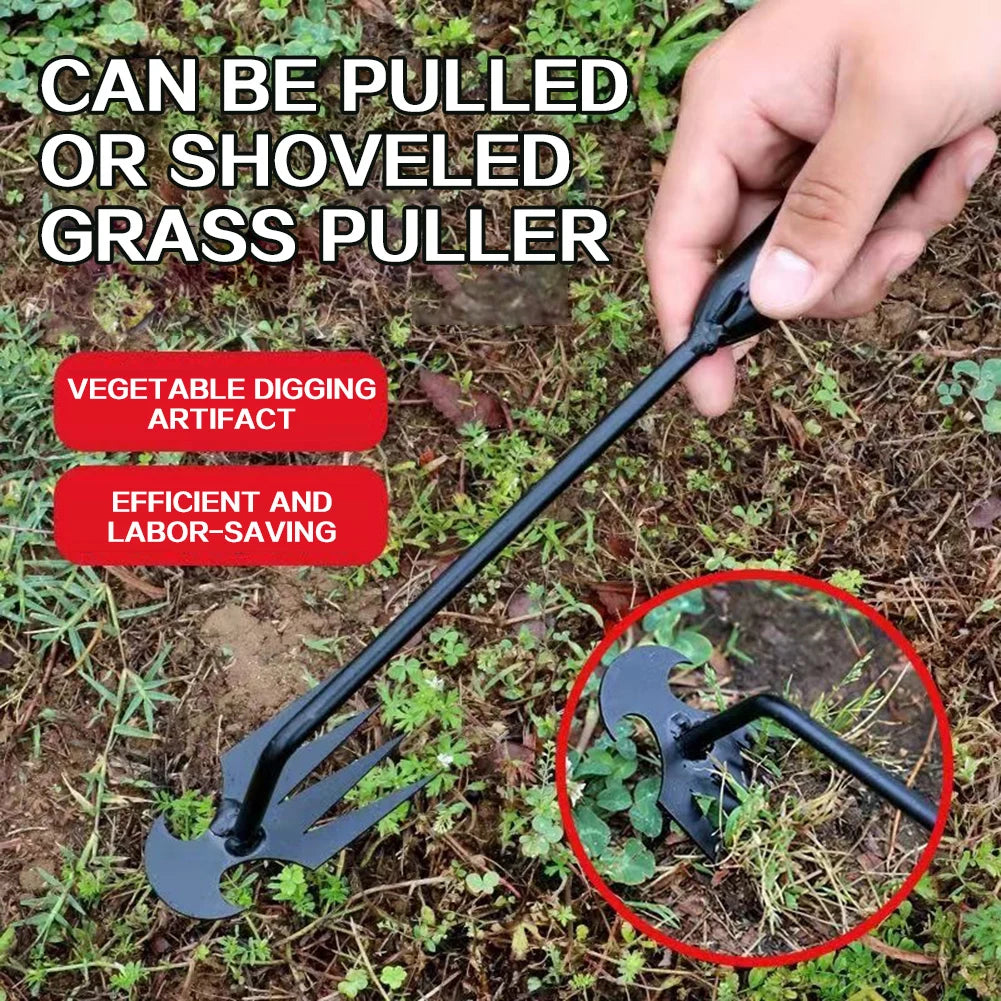 Garden Hoe Tool 2 in 1 Double Garden Hoe Cultivator Gardening Weed-Puller with Handle for Flower Beds Gardens