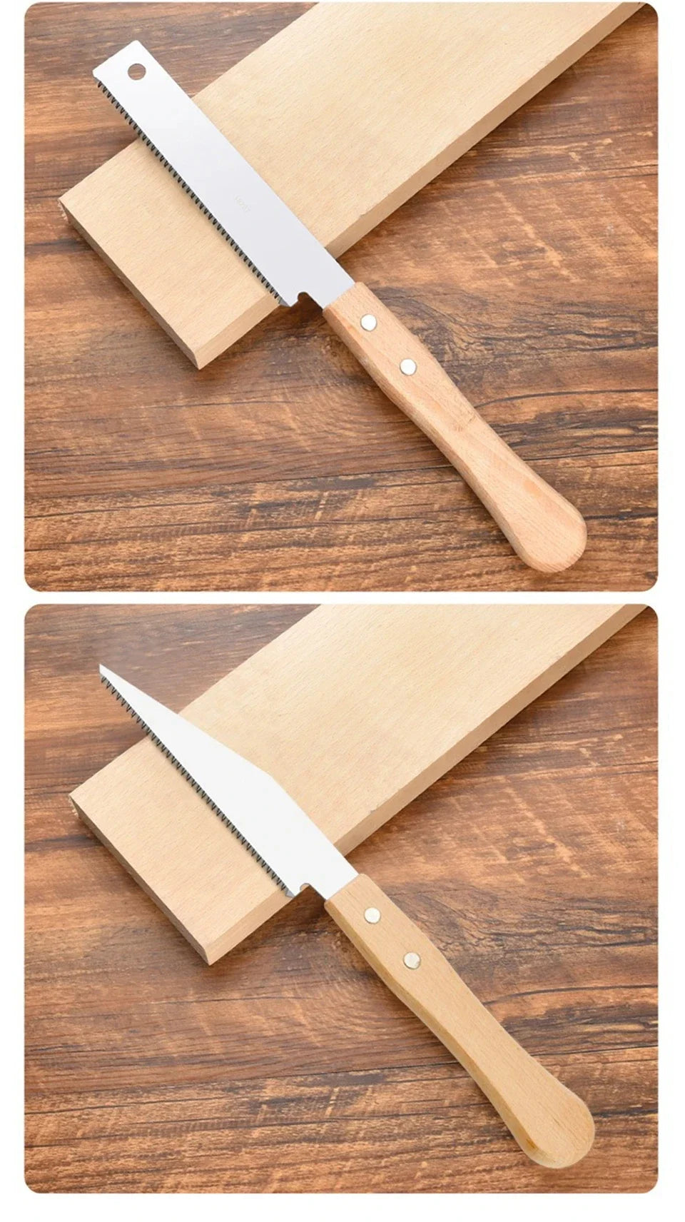 Japanese Style Hand Saw Single/Double Sided Fine Tooth Wood Saw SK5 Steel Flexible Hand Saw Garden Hand Tool for Woodworking