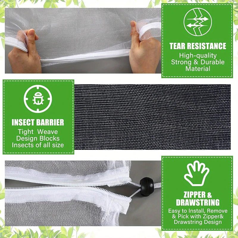 Fruit Tree Protective Cover Garden Fine Mesh Insect Netting Covers For Greenhouse Breathable Light Protect Vegetable Plants
