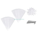 E74E 20pcs Clear Plastic Plant Protectors for Seedling Defense Sun Frosts Snail Bird