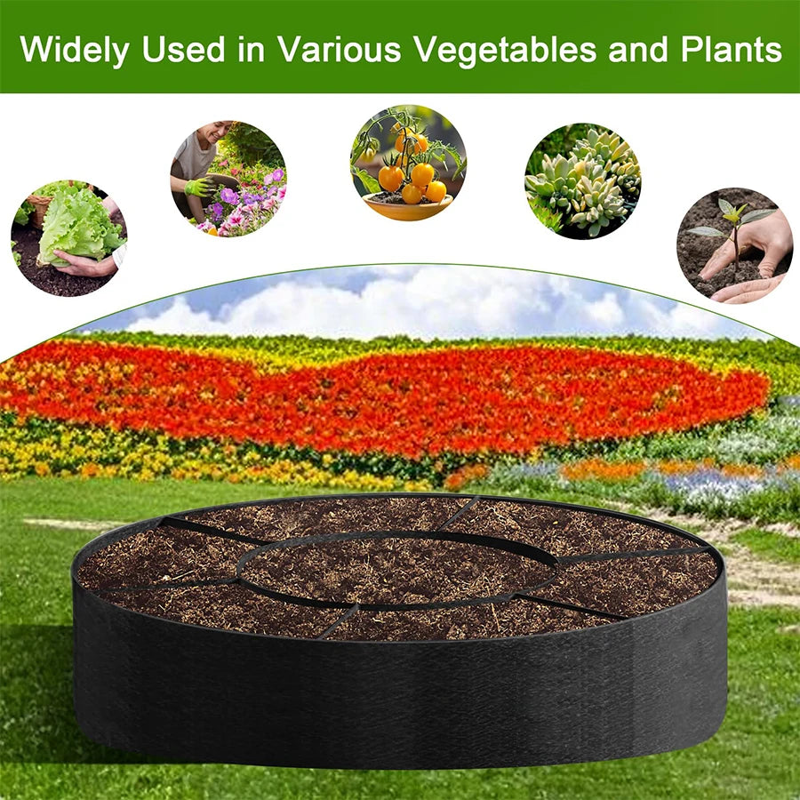 6+1 Grids Nonwoven Planting Grow Bag Pots Gardening Supplies Outdoor Garden Planters Vegetable Flower Pot Container Seeds Sack