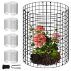 15Pcs Plants Protector Cages 35x35cm Mesh Plants Cage Covers with Ties and Pegs Rustproof Plants Cloche Garden Accessories