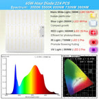 LED Grow Light 500W 600W 800W 1000W Diode Full Spectrum Silent Quantum Board Used for Greenhouse Tent Hydroponic Plant