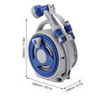 Garden Hose Reel Handheld Sunproof Hose Reel with 15m Water Pipe Nozzle for Home Yard Watering Hose Reel Watering Car