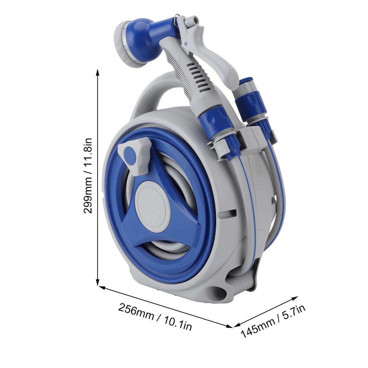 Garden Hose Reel Handheld Sunproof Hose Reel with 15m Water Pipe Nozzle for Home Yard Watering Hose Reel Watering Car