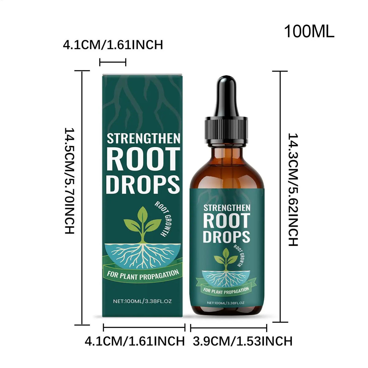 Root Drops for Propagation Rooting Liquid Fertilizer Supplement 100ml Root Booster for Plants Indoor Gardening Outdoor Gardening