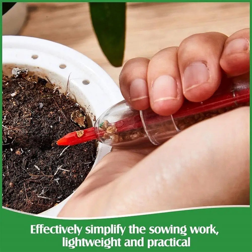 Mini Sower Hand-held Garden Sowing Supplies Sowing Tool Seeds Syringe Sower Manual Seed Spreader Vegetable Herb Planter Seeder