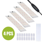 LED Grow Panel Light Ultra-thin Full Spectrum Dimmable Timer Plant Lights Under Cabinet Growing Lamp for Indoor Plants Rack