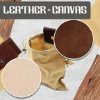 Leather Waxed Canvas Pouch Garden Tool Bag Tote Garden Tools Bag In Water Proof Canvas Rolling Bag Outdoor Canvas Picking Bag