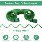 Garden Irrigation Water Pipe Sprinkler Head With 7-Function Nozzle Hose, Car Cleaning Spring Pipe, Plastic Hose Cleaning Tool