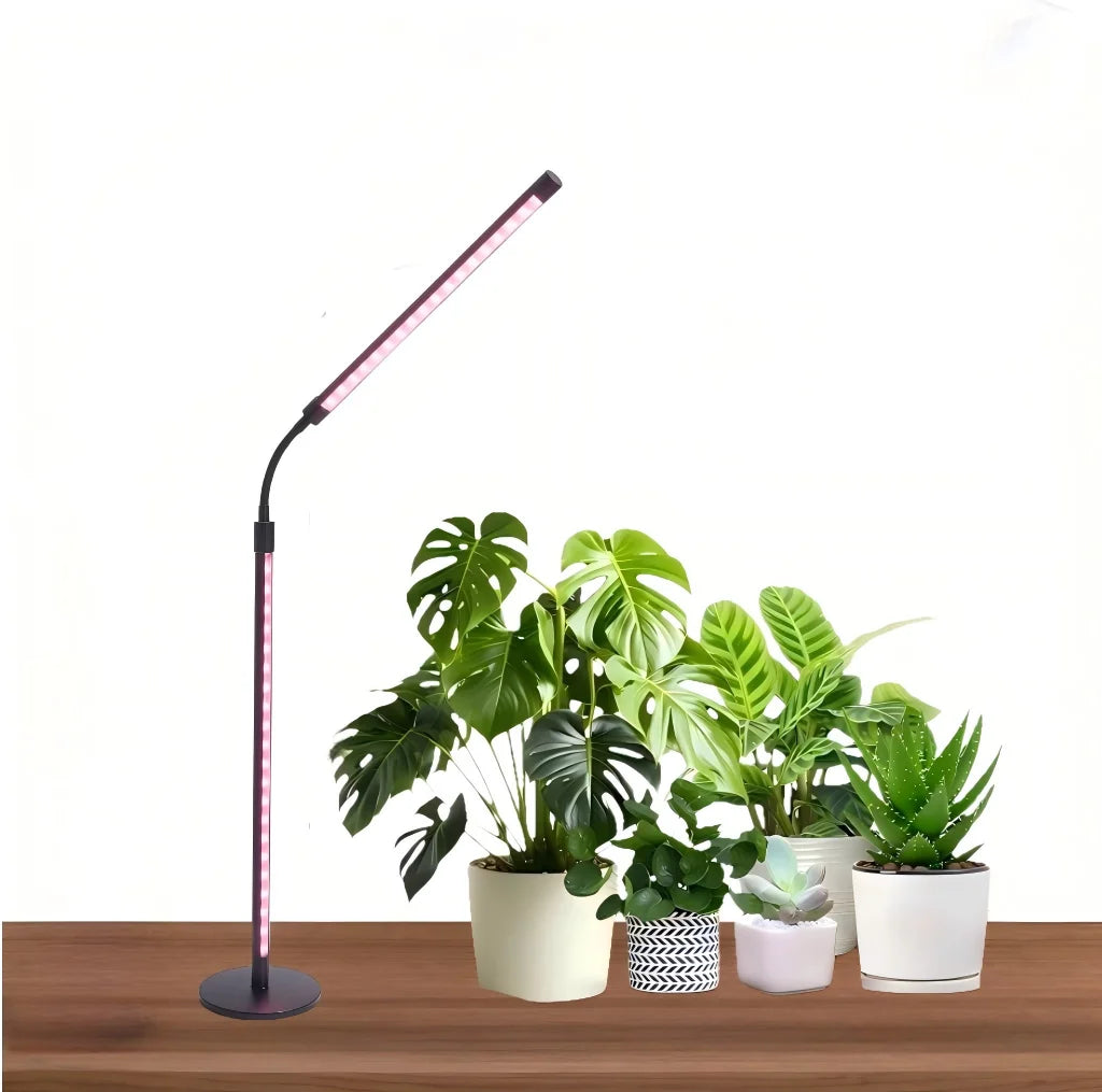 LED Grow Light for Indoor Plants, Adjustable Gooseneck Plant Lamp with Full Spectrum Beads, Strong Beam, Timer and Dimmable Mode