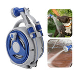 Garden Hose Reel Handheld Sunproof Hose Reel with 15m Water Pipe Nozzle for Home Yard Watering Hose Reel Watering Car