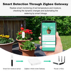 Tuya ZigBee Soil Moisture Tester Humidity Meter Farm Lawn Plants Flower Soil Monitor Sensor Hygrometer Convenient Gardening Tool