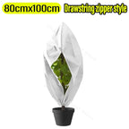 Winter Plant Cold-proof Cover Plant Protection and Warmth Covers Drawstring Zipper Fixed Non-woven Fabric Casing Outdoors Garden
