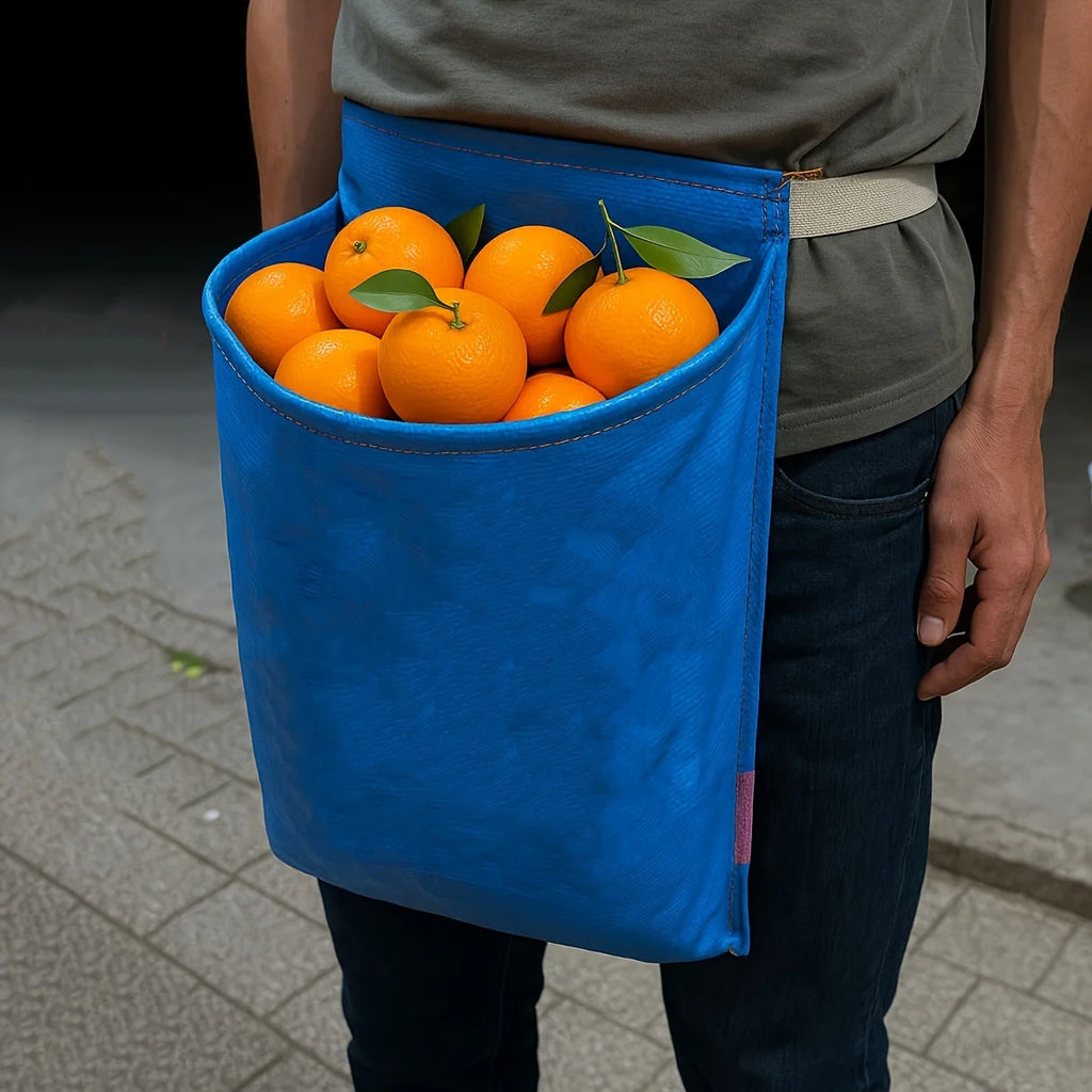 Garden Fruit Picking Bag and Mushroom Foraging Pouch with Waist Belt, Harvest Apron for Outdoor Orchard, Vegetable Gathering