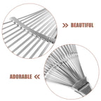 Garden Leaf Rake Grass Farming Rake Telescopic Rake Stainless Steel Handle Landscape Rake Wire Gardening For Remover Tool Leaves