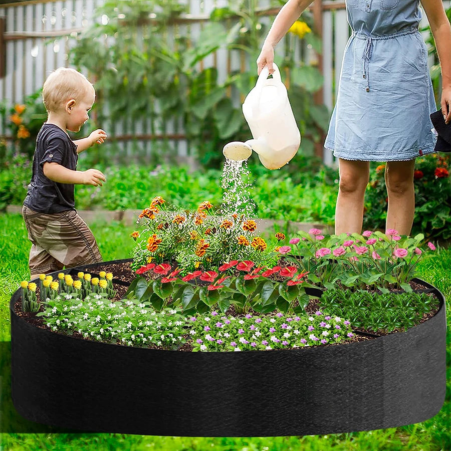 6+1 Grids Nonwoven Planting Grow Bag Pots Gardening Supplies Outdoor Garden Planters Vegetable Flower Pot Container Seeds Sack