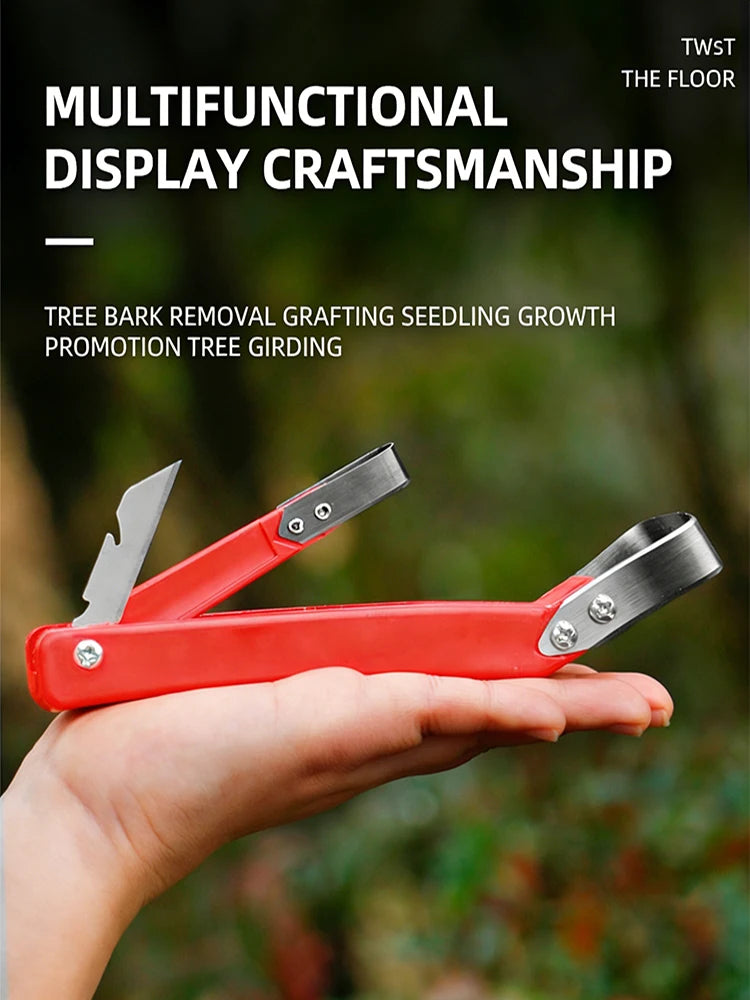 Tree Bark Scraper Pruning Knife Fruit Tree Ring Cutting Grafting Tool Multifunctional Peeling Knife