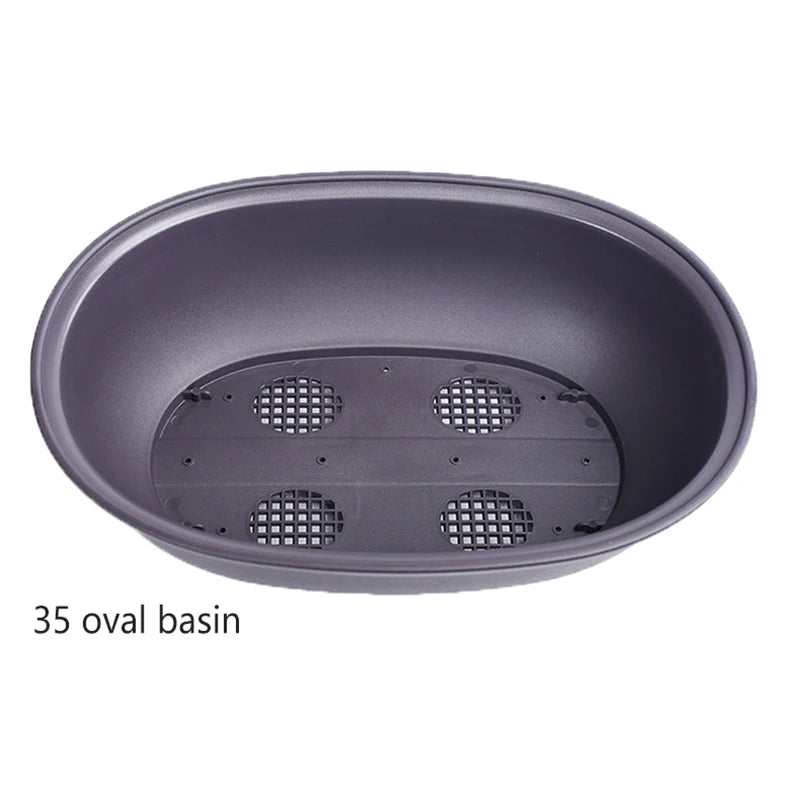 Outdoor Garden Landscape Bonsai Pot Trays Rectangular Square Planter Flowerpots Imitation Purple Clay Succulent Plants Pots
