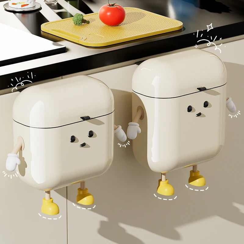 12L/9L DIY Compost Bin Kitchen for Countertop or Under Sink, Hanging Small Trash Can with Lid, Garbage Can for Cabinet Door