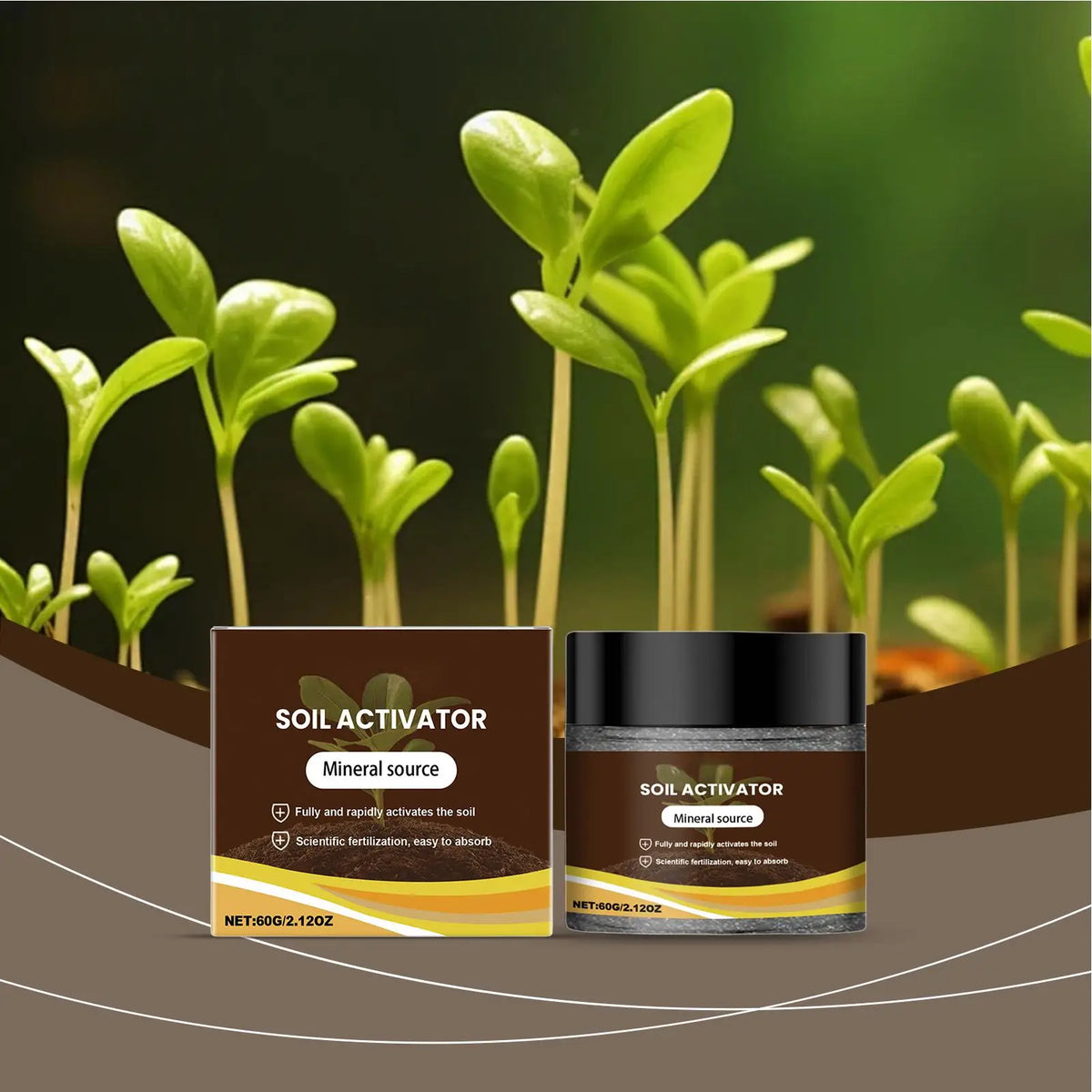 60G Organic Soil Activators And Plant Fertilizers Indoor Plant Fertilizers For Healthy Flowers And Soil Plants
