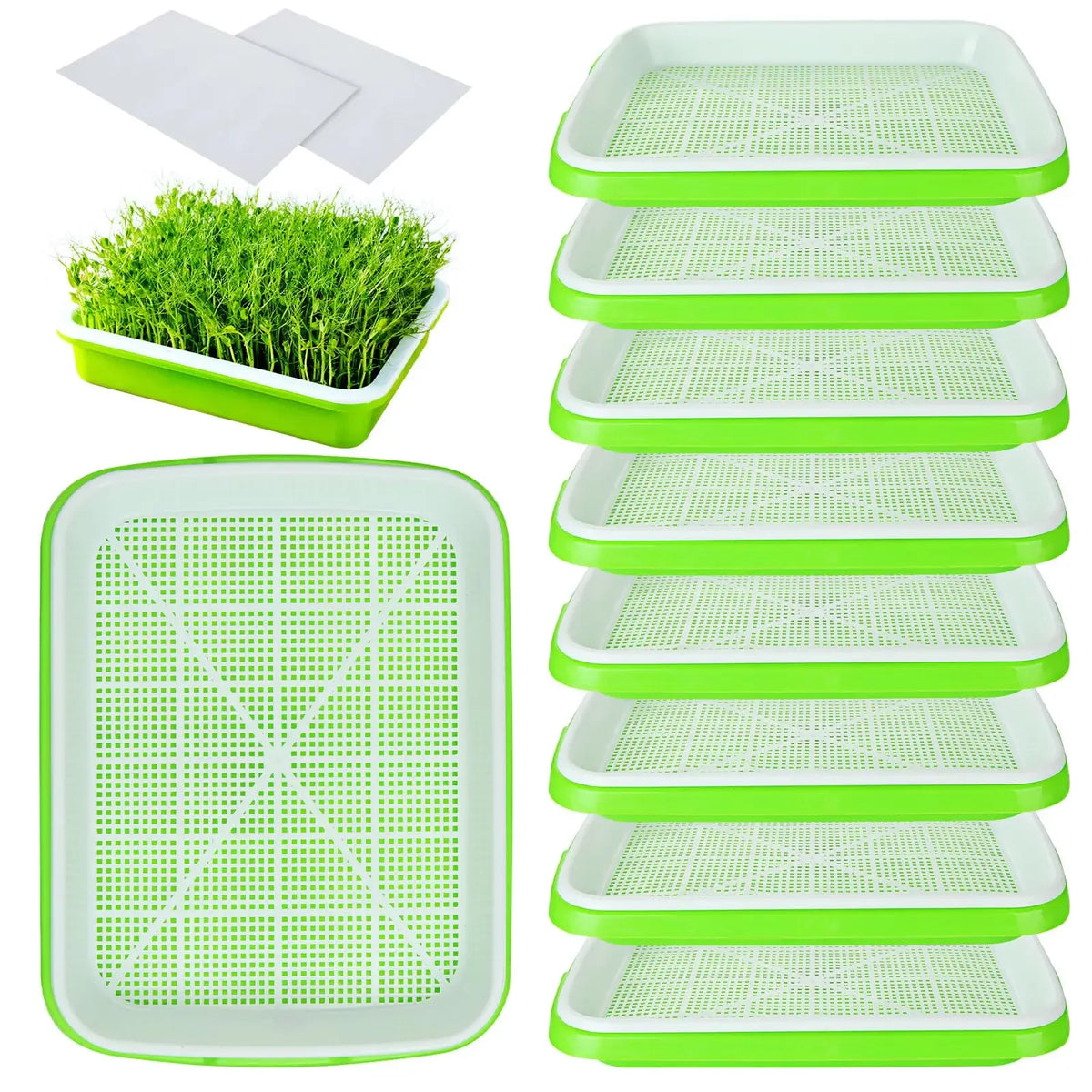 Microgreens Sprouter Tray Hydroponic/Sprouting Tray For Sprout Horticultural Hydroponic Systems Tray Garden Nursery Potted