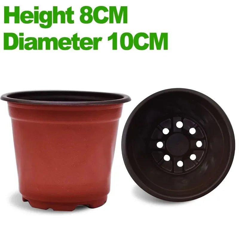 100/20x Seeding Nursery Pot Black Red Plants Nursery Pots Seedling Cups Grow Box Planters Home Garden Potted Container Wholesale
