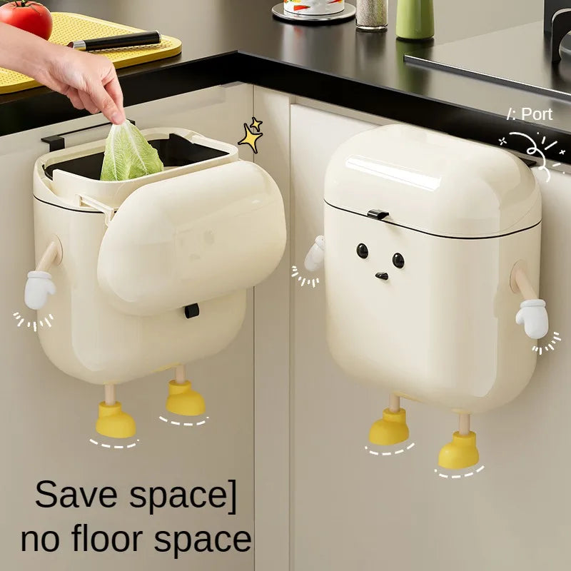 12L/9L DIY Compost Bin Kitchen for Countertop or Under Sink, Hanging Small Trash Can with Lid, Garbage Can for Cabinet Door