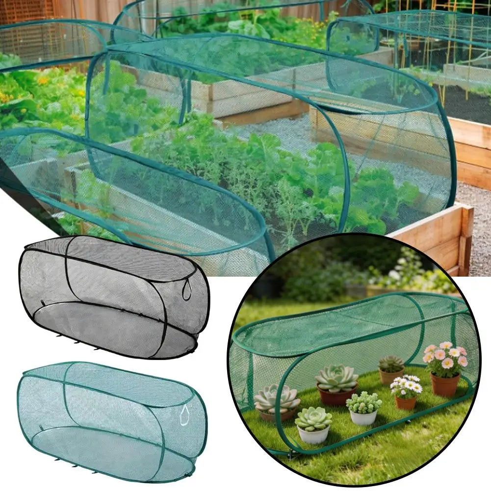 Breathable Garden Plant Shade Net Dome Cover Foldable Insect Bird Barrier Netting Protector For Vegetable Seedling Protection
