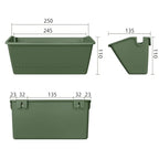 1PC Hanging Garden Plant Wall Flower Pot Container Wall Hanging Vertical Green wall-mounted Plastic Planting Box Home Decor