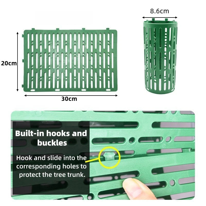 Tree Trunk Protector Plastic Tree Guard Flexible Adjustable Breathable Bark Guard for Sapling from Rodents Rabbits Mowers Garden