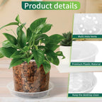 72pcs/set Clear Nursery Potsplant with Trays and Labels, Transparent Plastic Planter, Seed Starting Pot Flower Plant Contai