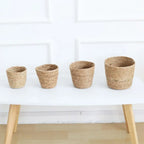 1Pcs Mini/S/M/L Grass Woven Flowerpot For Garden Terraces Small Plant Flower Basket Seedling Containers Planter Basket