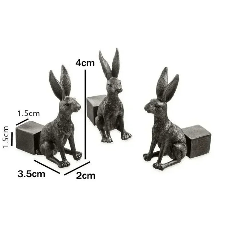 3Pcs Flower Pot Feet Stand Animal Shape Cat Dog Rabbit Plant Pots Risers Pad Outdoor Garden Resin Pot Foot Plant Bonsai Holders