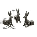 3Pcs Flower Pot Feet Stand Animal Shape Cat Dog Rabbit Plant Pots Risers Pad Outdoor Garden Resin Pot Foot Plant Bonsai Holders