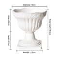 1pcs Large Outdoor Planter Roman Column Flower Pot Planting Pots Balcony Household White Plastic Porch Decor Flowerpot