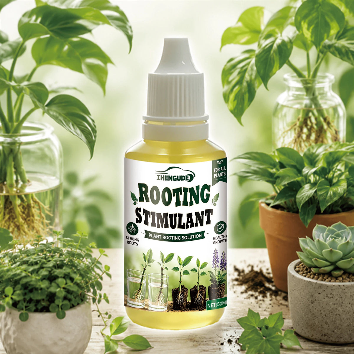 Plant Rooting Promoter Germination Kit｜Nourishes Seedlings and Strengthens Roots, Promotes Plant Germination, Improves Yellowing of Leaves, Accelerates Rapid Rooting, Enhances Root Vitality, Reduces Transplant Stress, Suita