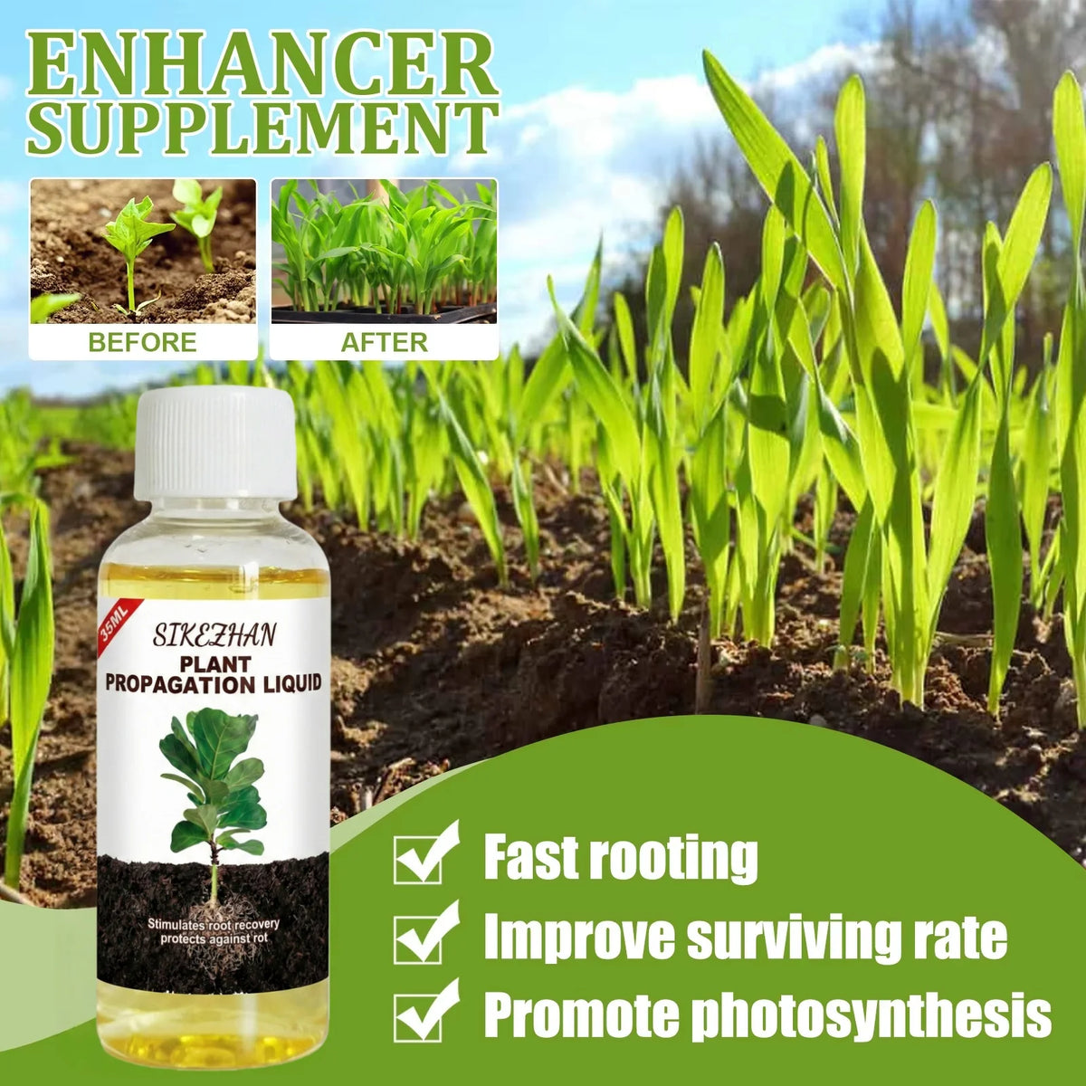 Rapid Plant Rooting Liquid Hormone Fast Propagation Solution Promote Strong Root Growth Fertilizer for Indoor Houseplants Care