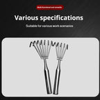 Garden Stainless Steel Hand Rake Manual Integrated Small Leaf Rakes Gardening Tool Multi-Claw Soil Rake For Planting Vegetable