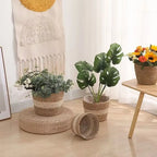 1Pcs Mini/S/M/L Grass Woven Flowerpot For Garden Terraces Small Plant Flower Basket Seedling Containers Planter Basket