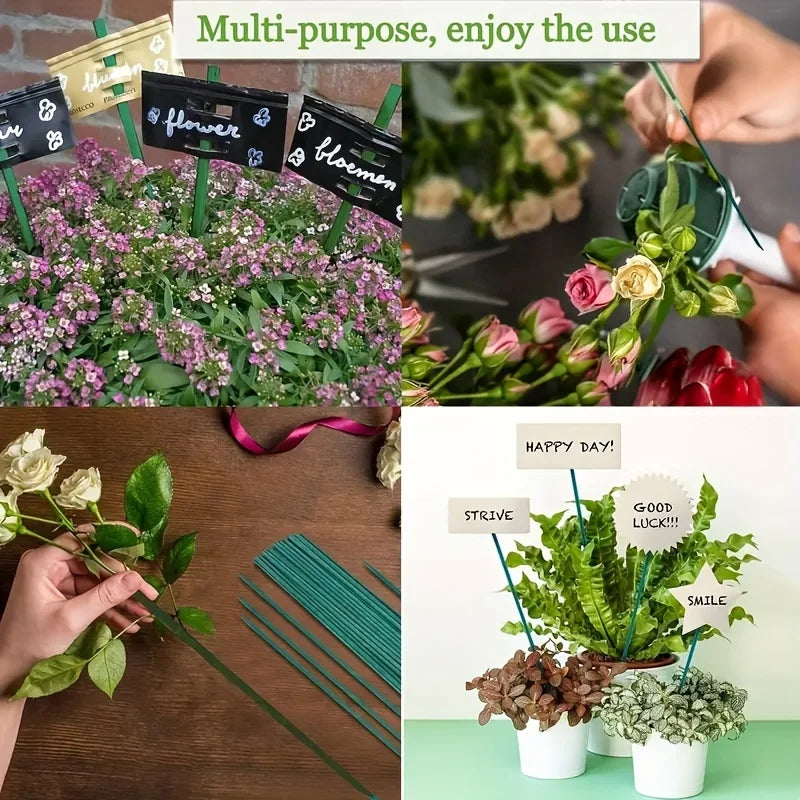 10-Piece Plastic Plant Support Stakes for Indoor Gardening