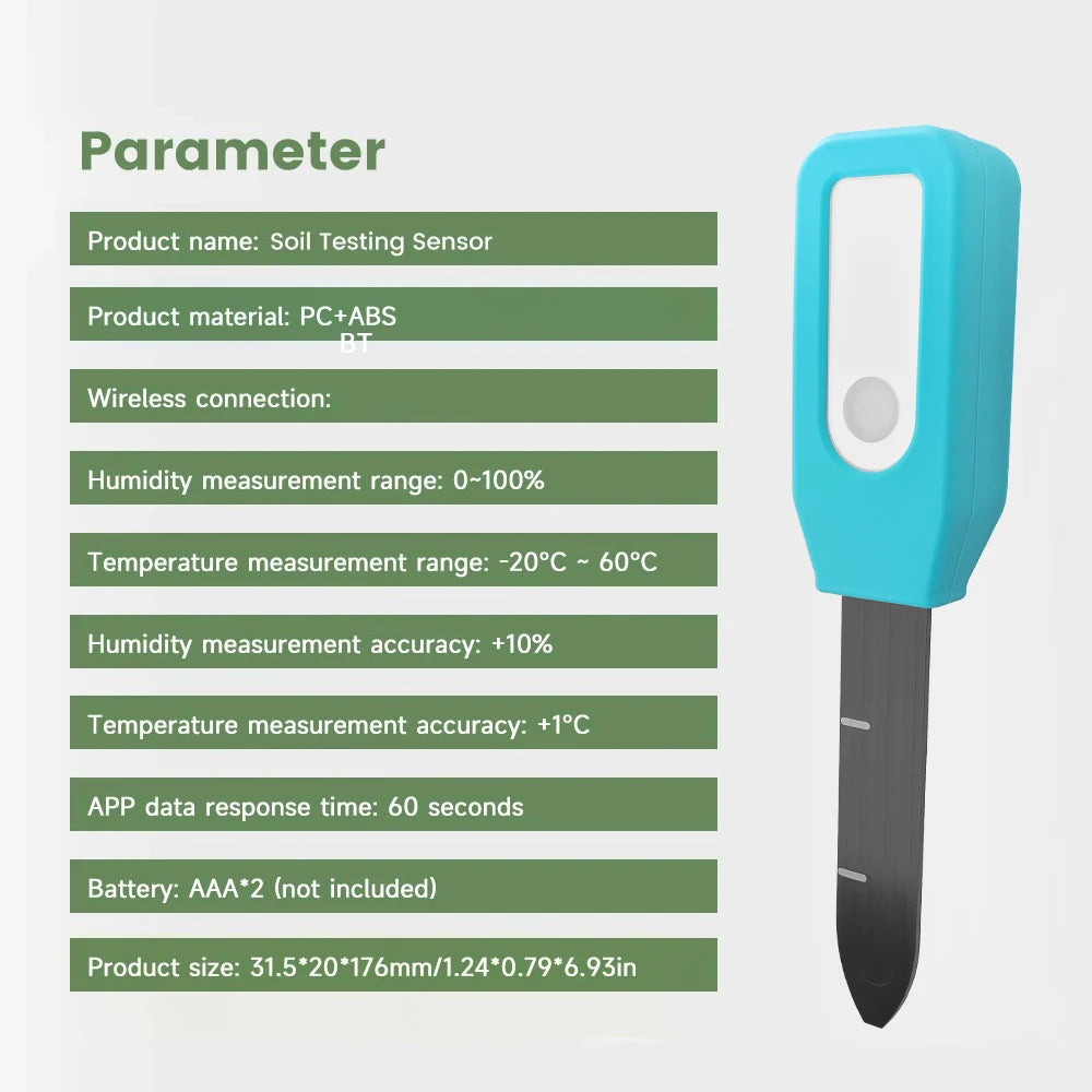 Tuya Smart Soil Tester BT Soil Moisture Detector Garden Temperature and Humidity Thermometer Real-time Remote Monitor