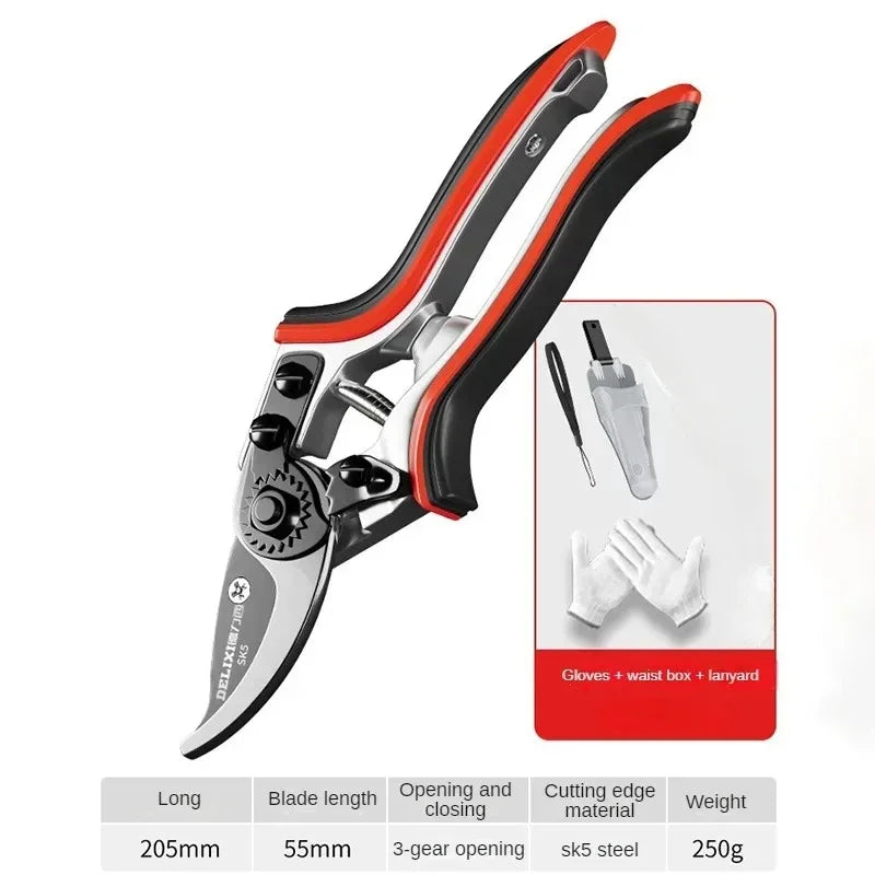 Plants Pruning Shears Professional Gardening Hand Pruner Pliers Vineyard Trees Scissors Multifunctional Garden Cutting Tools