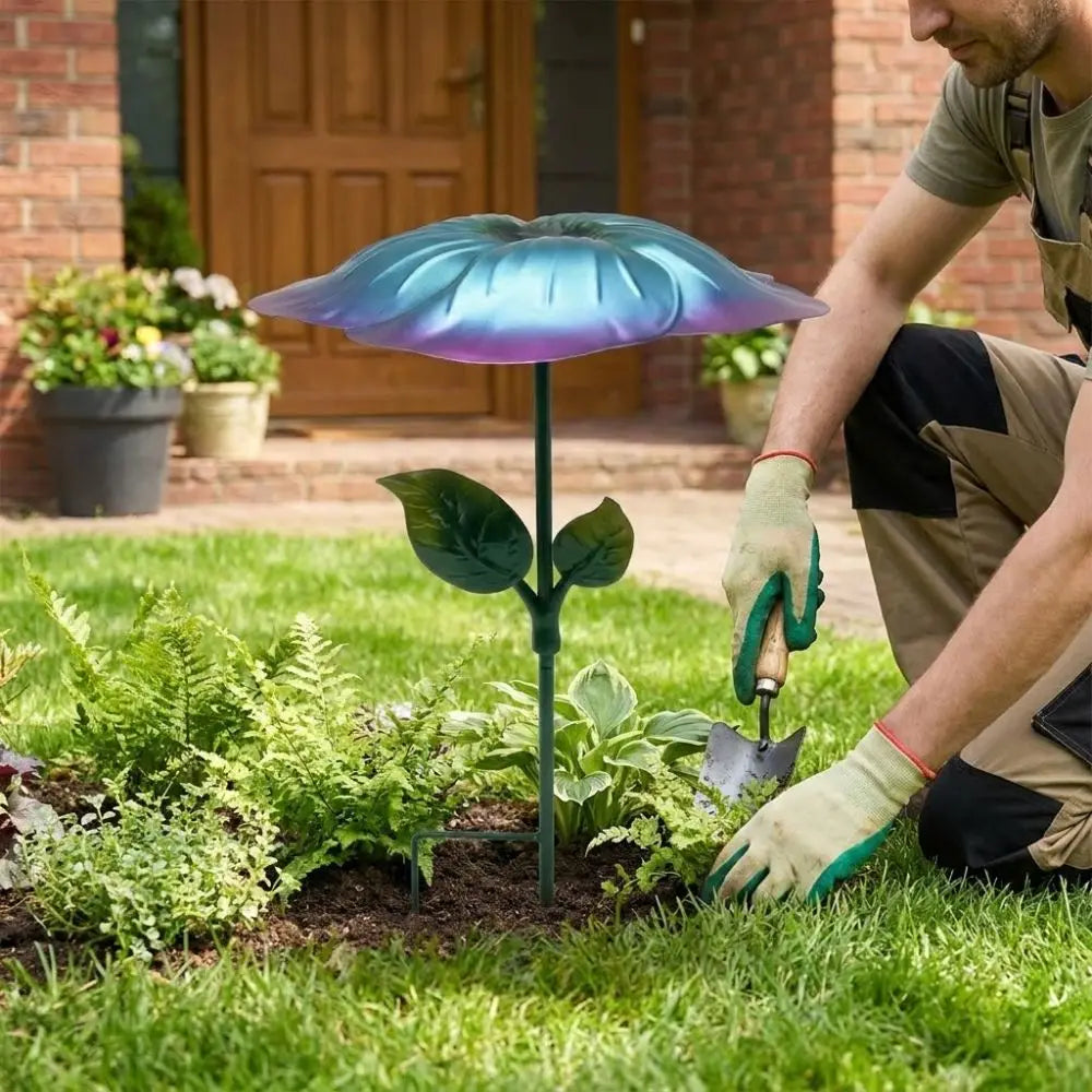 Flower Shape Plant Shade Umbrella UV Protection Iron Art Plant Sunblock Cover Weather-resistant Rust-proof Garden Shade Cover