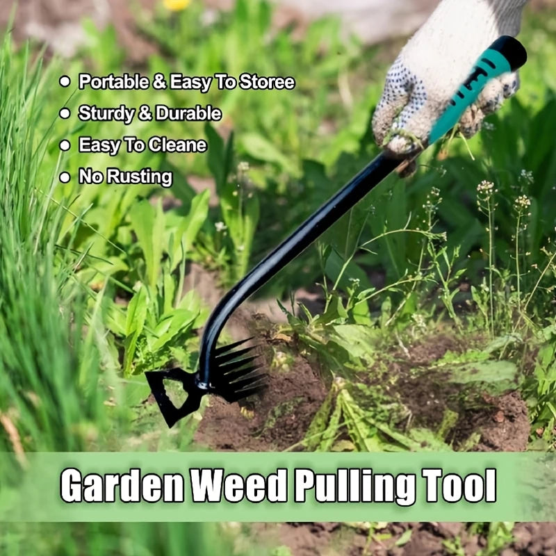 Gardening weeding rake, manual tillage and soil loosening tool, vegetable planting farm, gardening manual tool