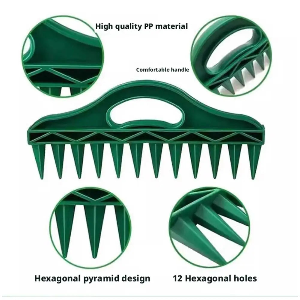 Garden Seeder Tool Manual Seeds Spreader Soil Puncher Seed Spacer & Soil Loosener for Easy Planting