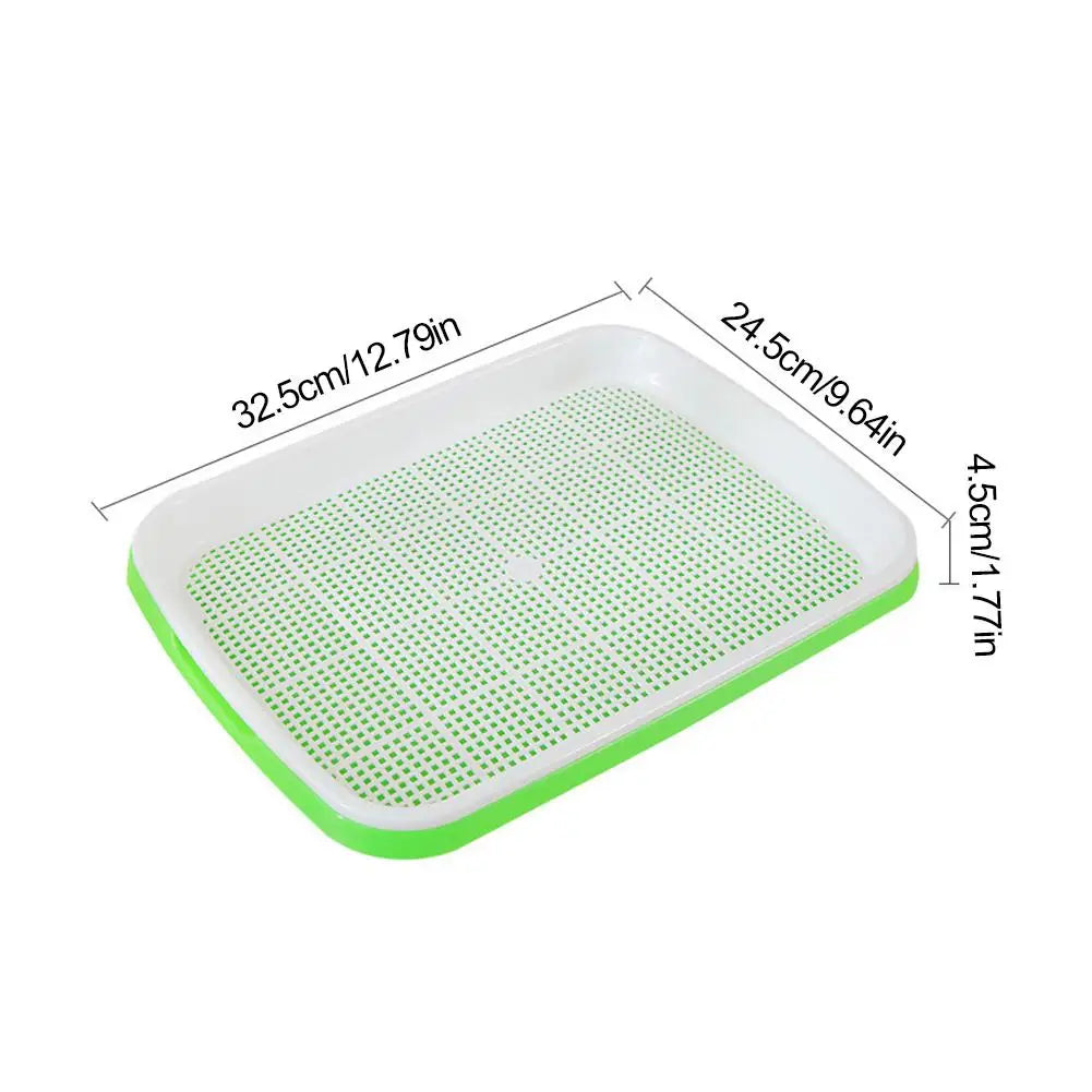 Hydroponic Microgreens Sprouter Tray Seed Sprouting Plates Wheatgrass Grower Nursery Trays for Home Garden Soilless System
