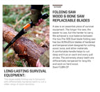 SOG Folding Saw Multifunctional Hand Tools Mini Foldable Home Garden Outdoor Camping Hunting Small Survival Multi-tool Wood Saw