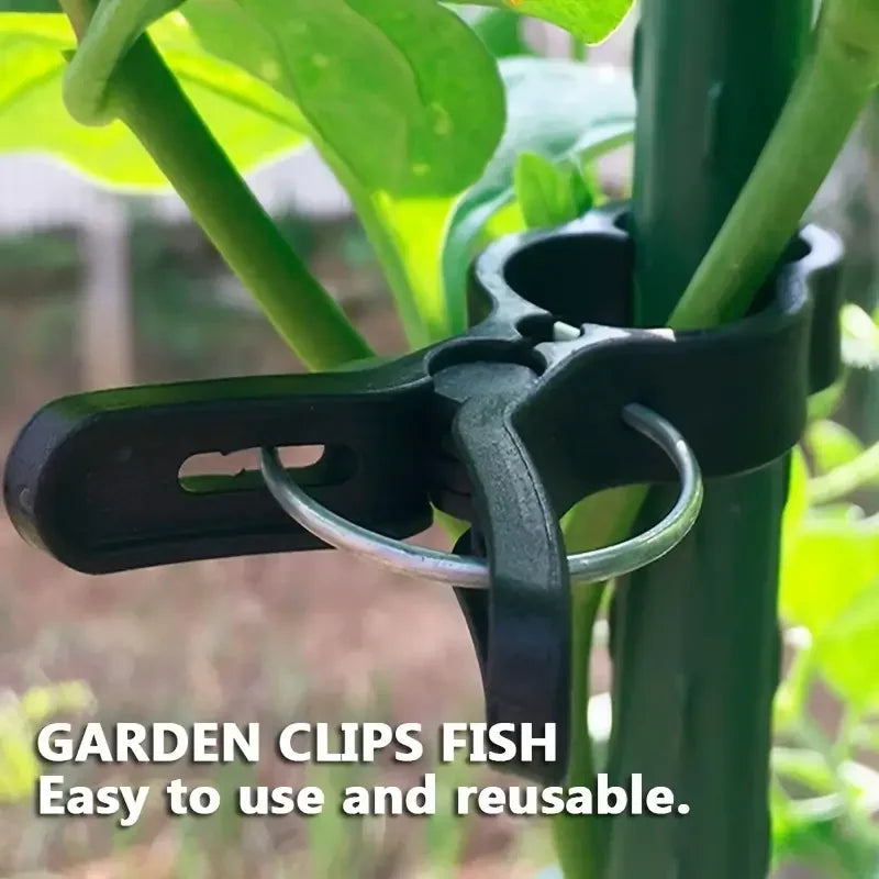 10/30/50Pcs Plant Stem Branch Gardening Clip Ties Support Plastic Clips for Climbing Plants Fixing Clamps Plant Support