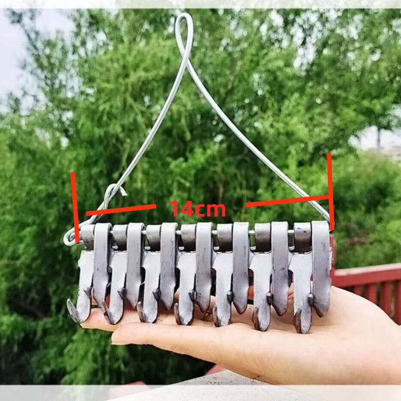 Outdoor Fishing Weeding Tools Large Fishing Rake for Weeding River Aquatic Plants Remover Alloy Weeding Puller Fishing Tackle